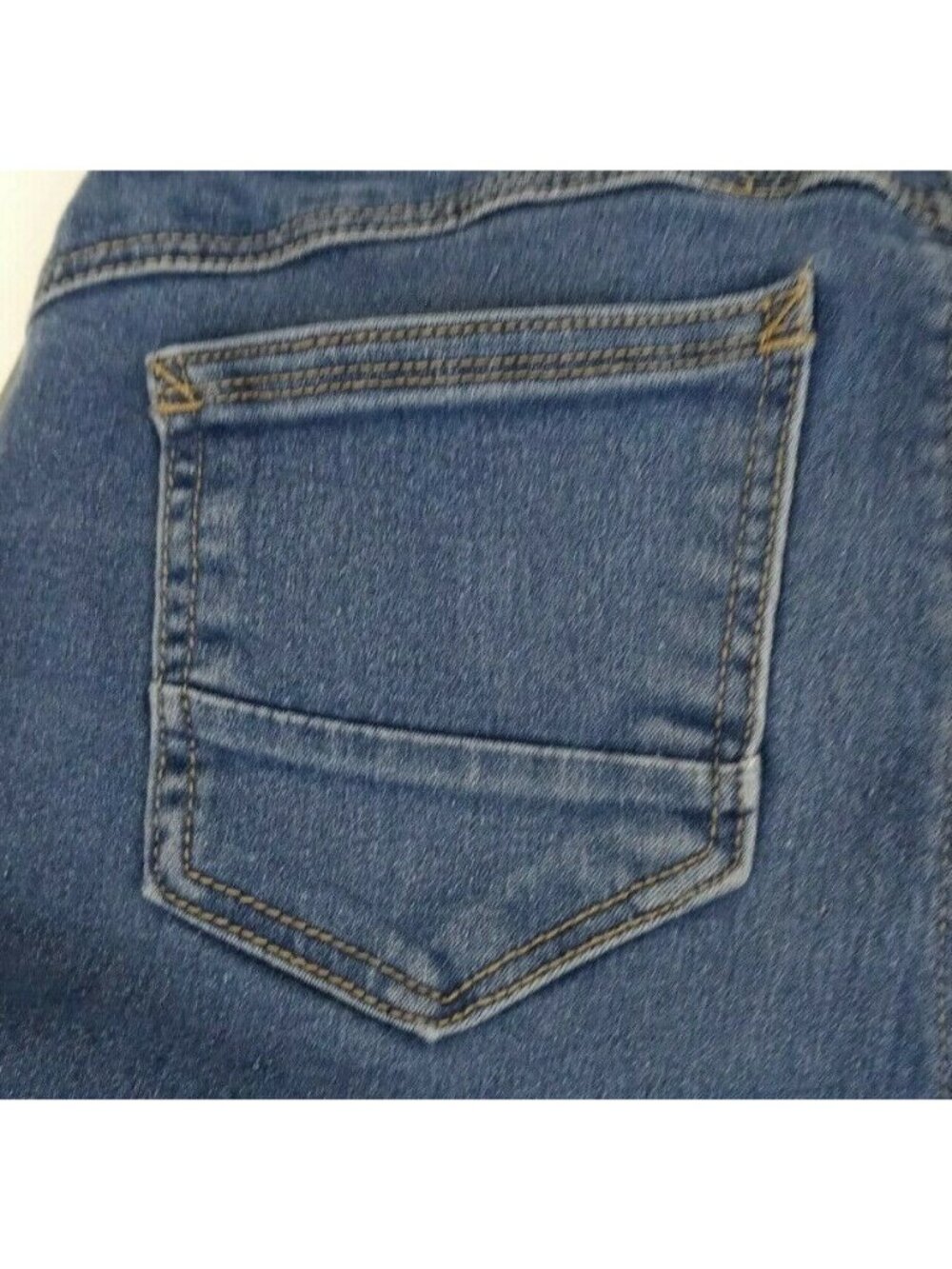 Angels Straight Leg Distressed Dark Wash Mid Rise Jeans Size W28 L 26 - Picture 5 of 9